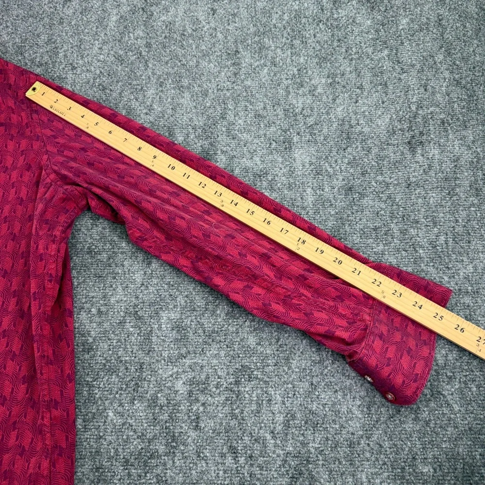 Robert Graham Shirt Mens 4XL Red Geometric Classic Fit Stretch Long Sleeve *READ